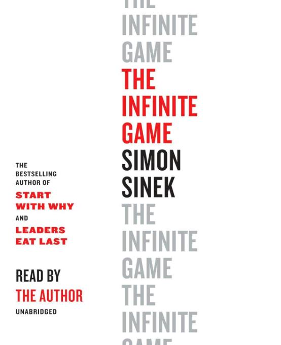 Book cover of "The Infinite Game" by Simon Sinek